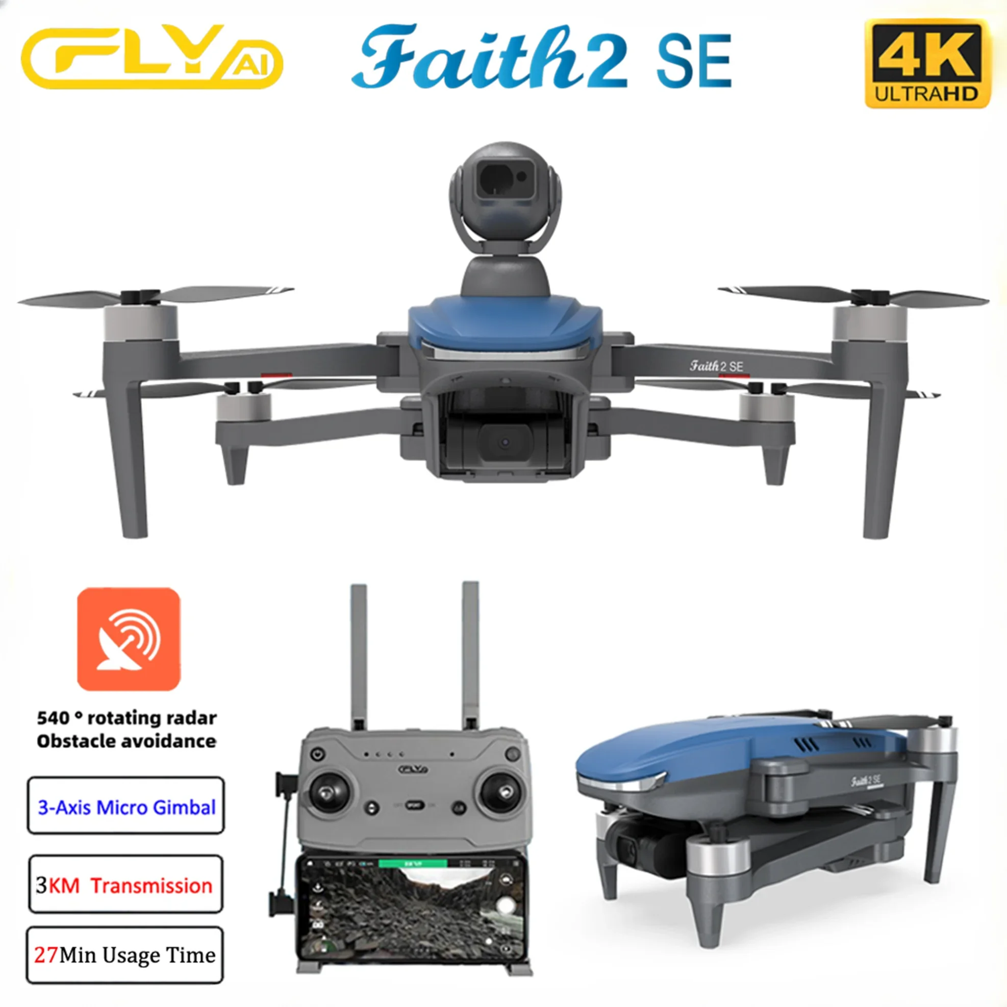 Drone Vs Rc Helicopter - Faith 2 SE mit 540 °