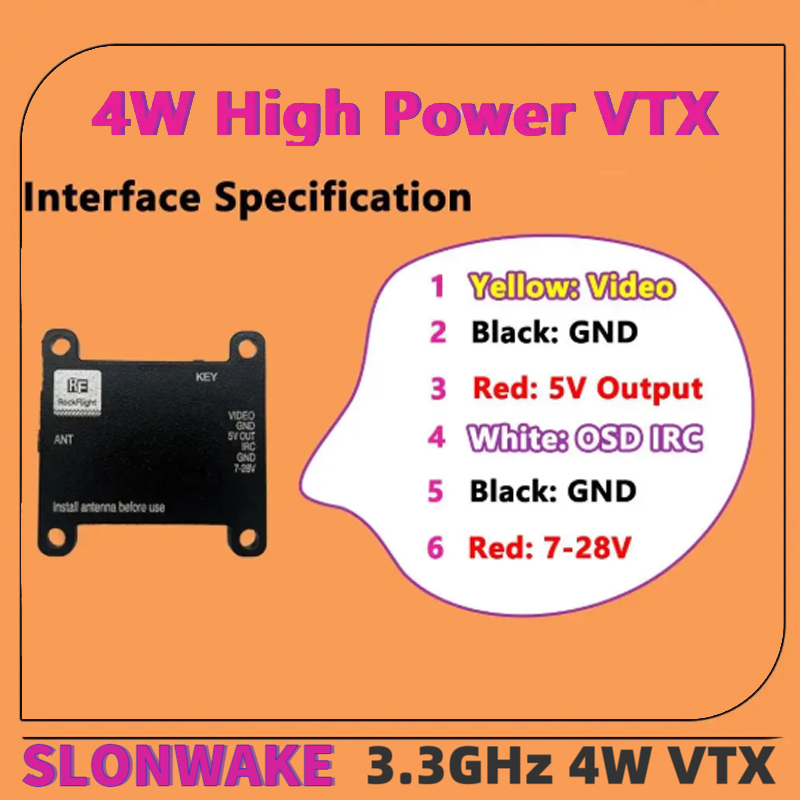 SLONWAKE FPV 3.3G 16CH 4000mW  – Vtx Video Transmitter Bewertung und Preis
