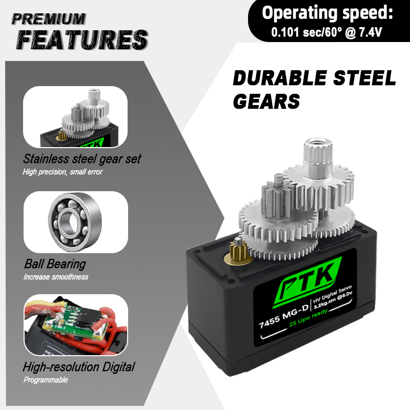 PTK 7455MG-D Servo 12g Digital – Drone Helicopter Rc Bewertung und Preis