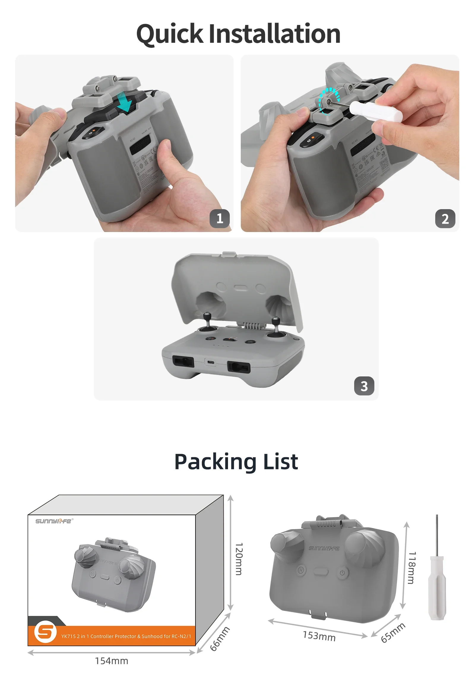 2-in-1-Controller-Schutz SunHo – Drone Rc Controller Cover Bewertung und Preis