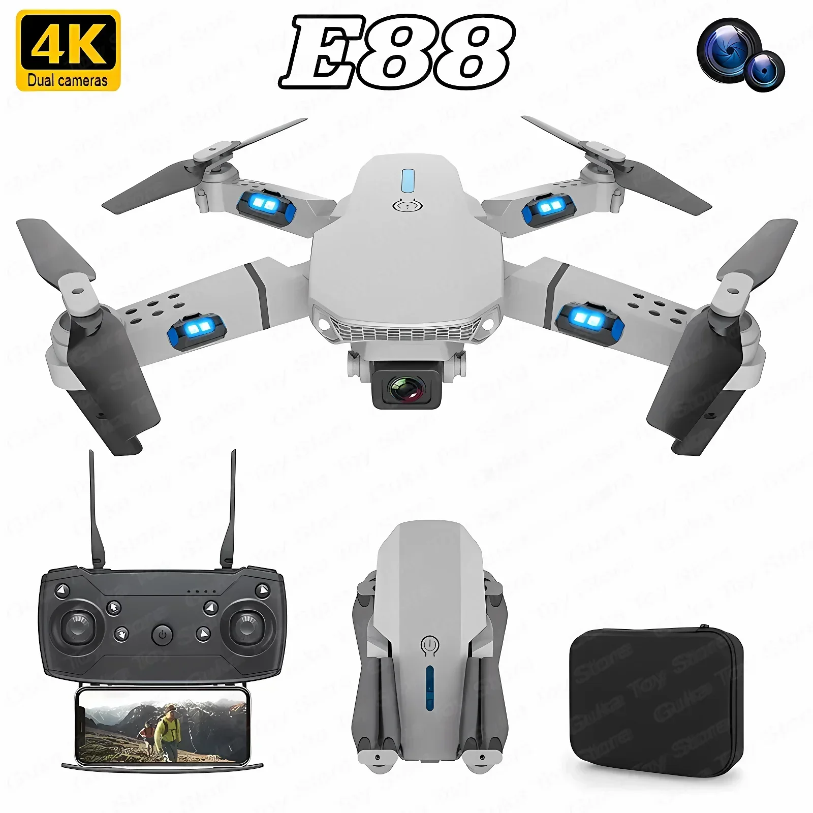E88 Pro WIFI FPV Drohne Weitwi – Drone Rc Plegable Bewertung und Preis