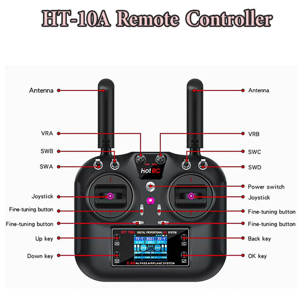 Hotrc HT-10A 2,4G 10-Kanal Sen – Drone Helicopter Rc Bewertung und Preis